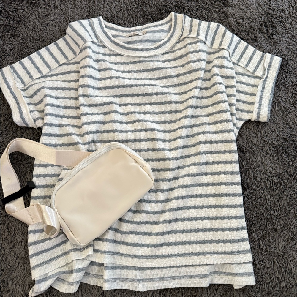 Striped Kids Shirt with Bag
